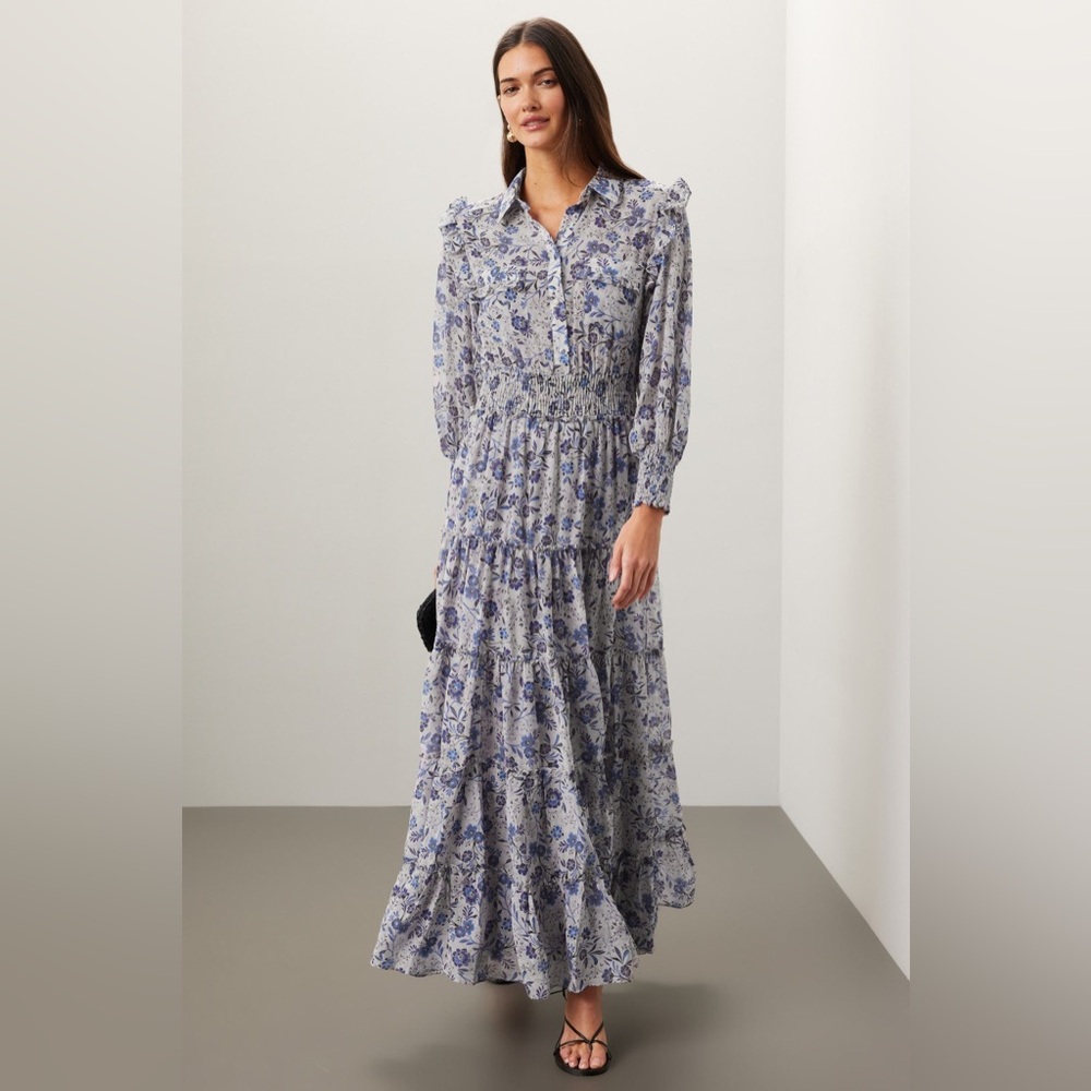 Misa Los Angeles Aydeniz Maxi Dress Floral Print Boho Dress Size XS/S - Picture 4 of 13